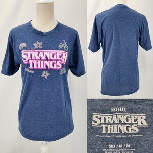 Official Netflix Stranger Things Womens Medium Short Sleeve 50/50 T-shirt Top